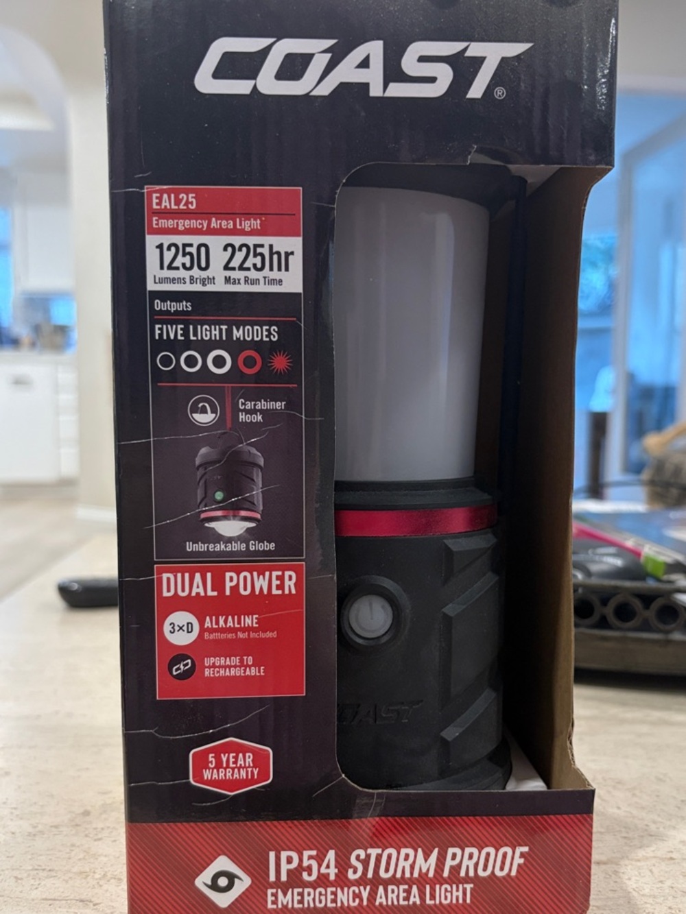 COAST EAL25 Black and Red Emergency Area Light